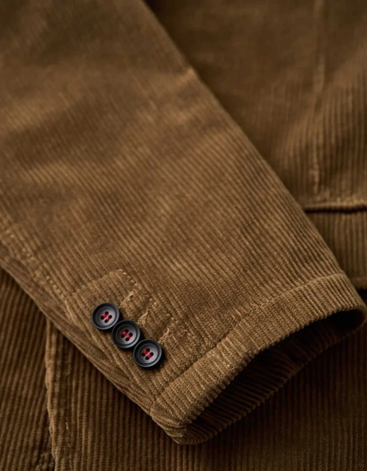 

Vintage Brown Corduroy Men's Suit Blazer Single Breasted Jacket Notch Lapel Business Regular Fit Winter Suits Male Customized