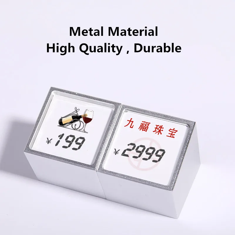 

High Quality Aluminum Mini Price Label Sign Card Tags Promotion Name Card Price Paper Ticket Holder Display Stand