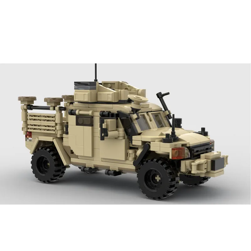 MOC- 190370   Vehículo blindado militar internacional, conjunto de bloques de construcción, modelo 477 piezas, juguete de bloques de construcción para niños