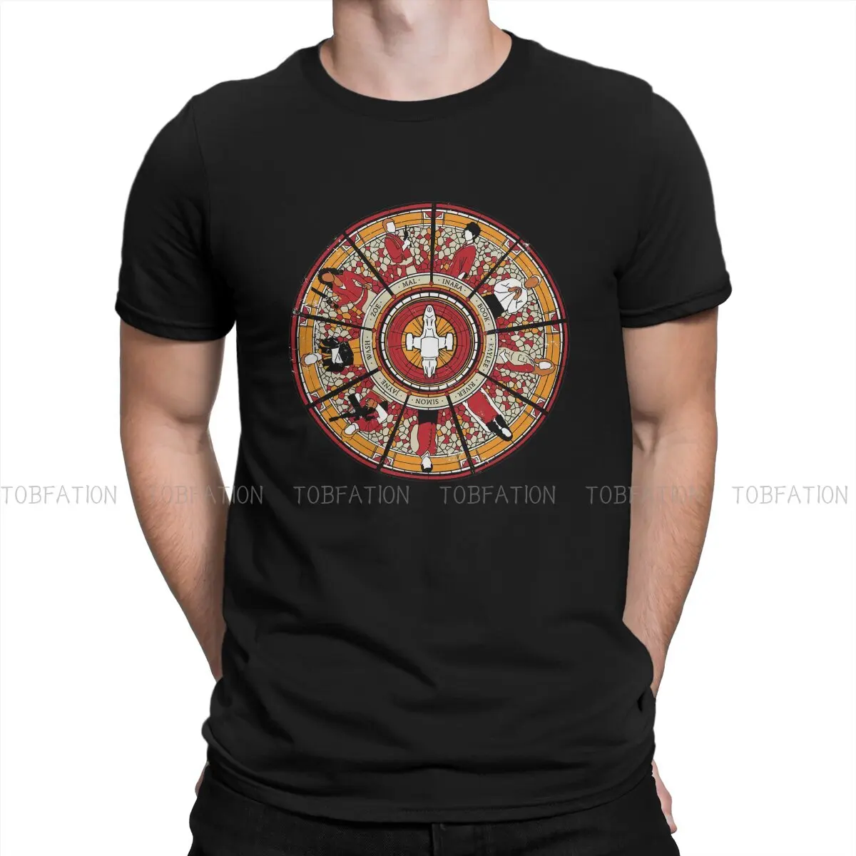 

Firefly Spaceship Science Fiction TV Series Cathedral of the Serenity Tshirt Men Tops Summer Clothes Cotton Harajuku T Shirt