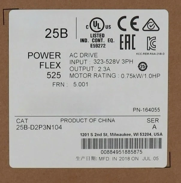 

Совершенно новый оригинальный преобразователь частоты 25B-D2P3N104 Быстрая доставка