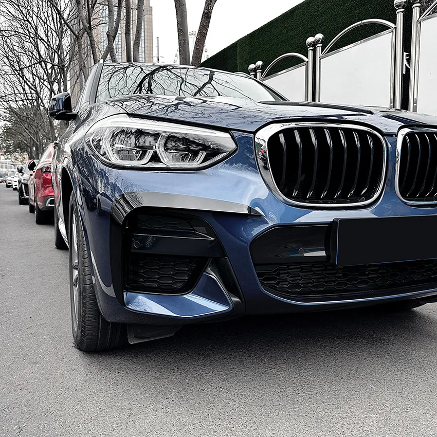 For BMW X3 X4 G01 G02 M Sport 2018 2019 2020 2021 Front Bumper Spoiler Fog Lamp Cover Air Knife Splitter Body Kit - view 5