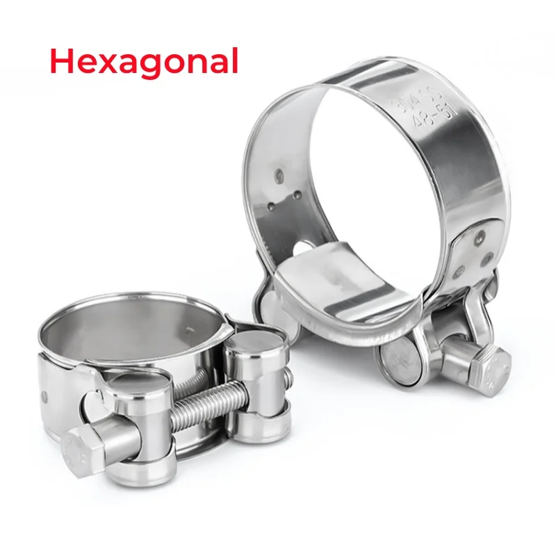 304 الفولاذ المقاوم للصدأ قوية المشبك خرطوم أنابيب المياه الهواء العادم الوقود كليب دراجة نارية الخمار المشابك دائم ختم أداة لحام #2