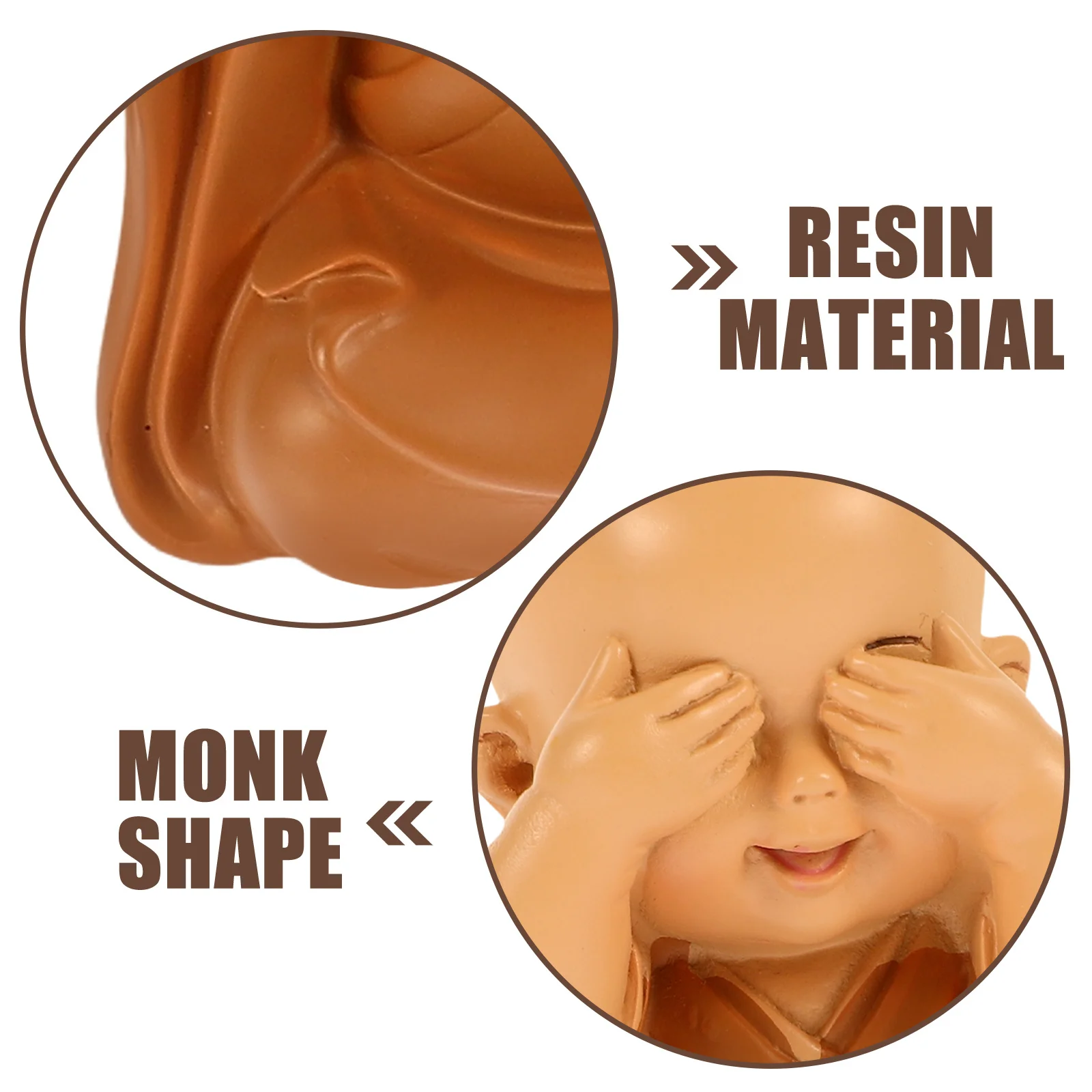 

3 Pcs Ornaments for Living Room Home Mini Statue Figurines Table Decorations Bedroom Office Desk