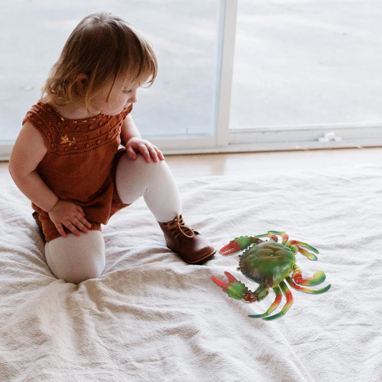 

Simulated Kids Playset Realistic Crab Artificial Simulation Crab Sea Animal Creative Learning Educational Decoration Reward