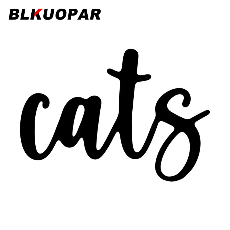 BLKUOPAR Cats Svg Car Stickers Laser Text Series Decal Anti-scratch Holographic Die-cutting Creative Car Trunk Decoration