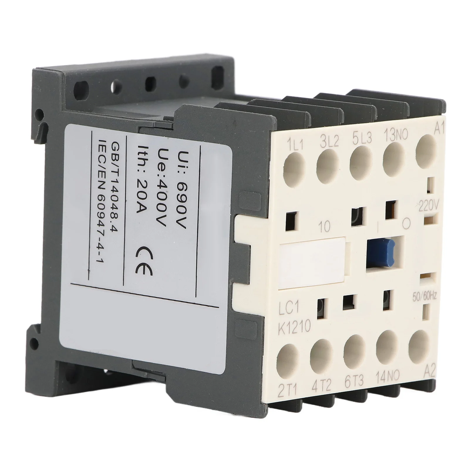 Contacteur AC haute sensibilité industriel électrique épaissi argent Point Contacts 220V 20A contacteur AC industriel