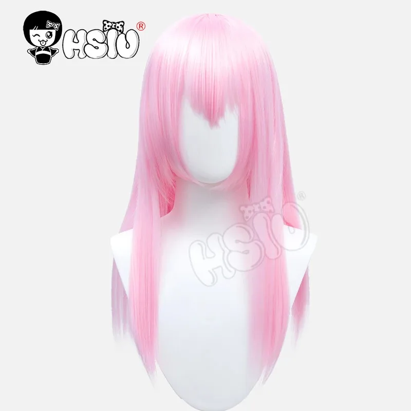 Cy「HSIU العلامة التجارية」 26 لون 60 سنتيمتر شعر طويل مستقيم وردي رمادي أبيض أرجواني أسود وردي الألياف شعر مستعار اصطناعي + شبكة شعر مستعار ماركة مجانية