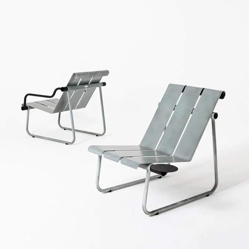 

Industrial Outdoor Lounge Chair Waterproof Rust-Proof for Cafe Hotel Villa Patio Balcony All-Weather