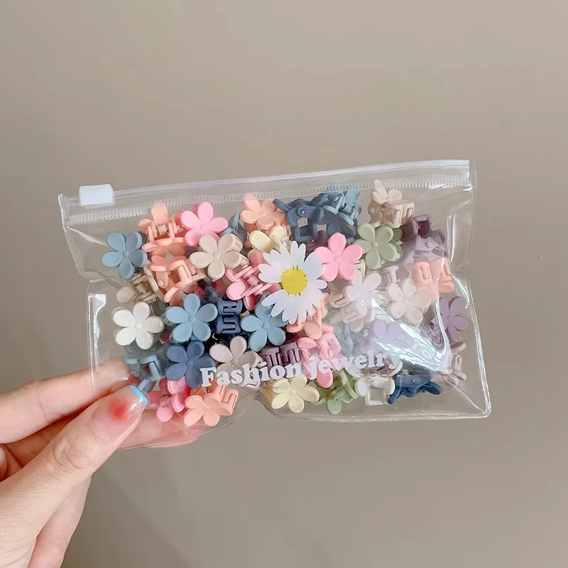 ดอกไม้เล็กๆสีสันสดใสเวอร์ชั่นเกาหลีคลิปหนีบผมขนาดเล็กเครื่องประดับผมเด็กน่ารักพลาสติกเจ้าหญิงฝ้าคลิปกิ๊บติดผมแบบเรียบง่าย