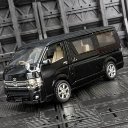 Hiace-mpv合金車モデル、ダイキャスト金属玩具車、車モデルシミュレーション、音と光の収集、子供のおもちゃのギフト、1:32