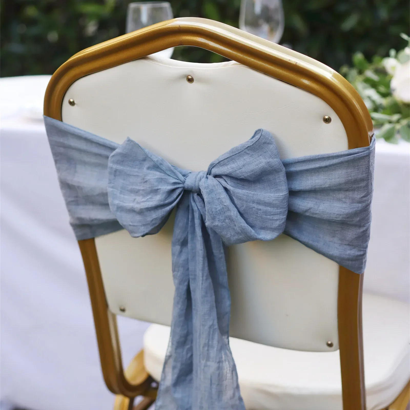 

10PCS Wedding Chair Sashes Bow Knot Ribbon Tie Band for Party Hotel Event Banquet Birthday Graduations Engagements Chair Decor