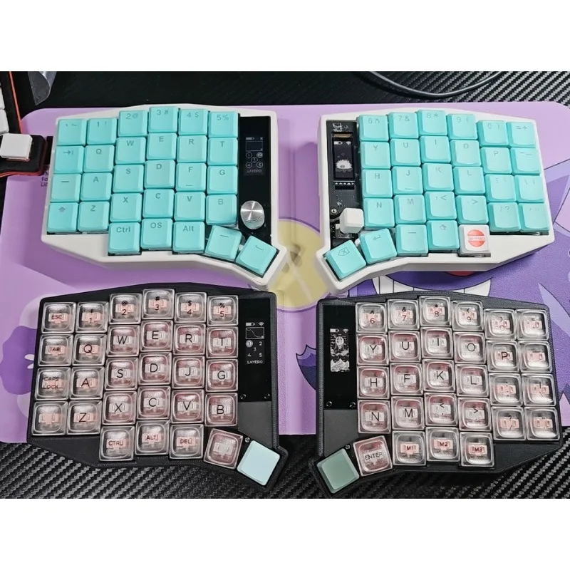 Sofle Wireless Split Mechanical Keyboard Hot Swap Ergonomic Split Keyboard Compatible with Kailh Choc V1 V2 Low Profile Switch