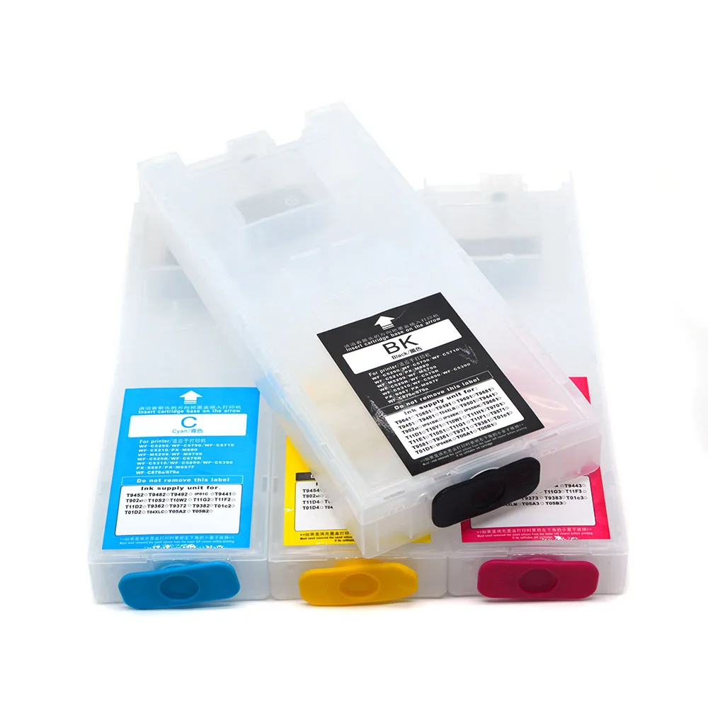 

600ML+320ML Refill Ink Cartridge For Epson Workforce Pro WF-C5390 WF-C5890 WF-C5810 WF-C5310 WF-C5290 WF-C5790 WF-C5210 NO Chip