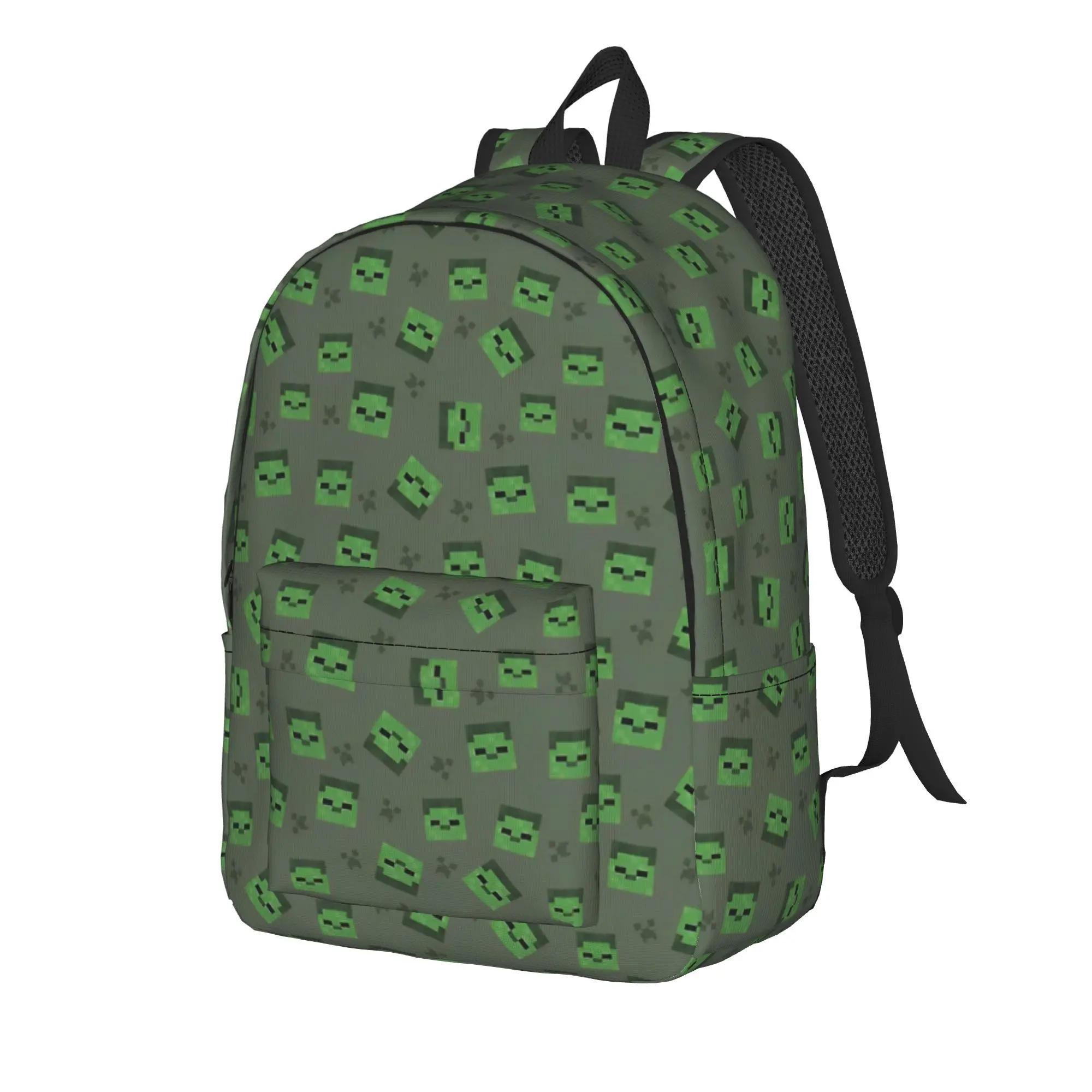 Creepers Zombie Pattern Texture Backpack for Men Women Teenage Student Work Daypack Laptop Canvas Bags Outdoor