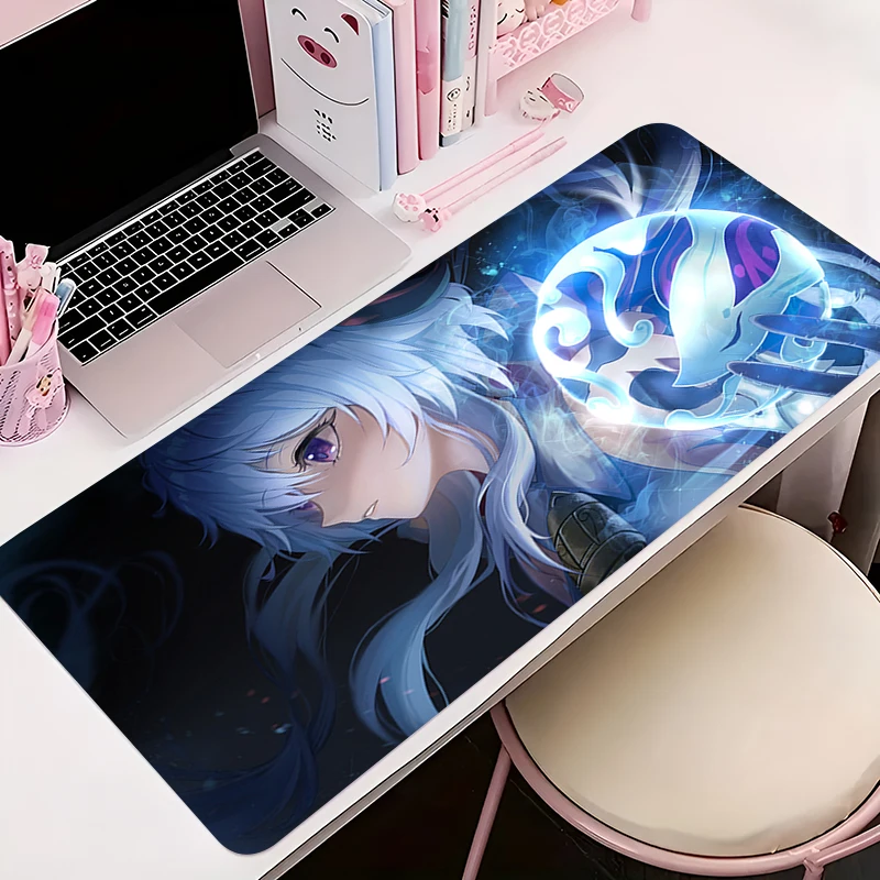 

Mouse Pad Office PC Accessories Keyboard Mat Anime Pattern Anti-slip Rubber Cute Mousepad G-genshin Impact Ganyu Gamer Desk Mat