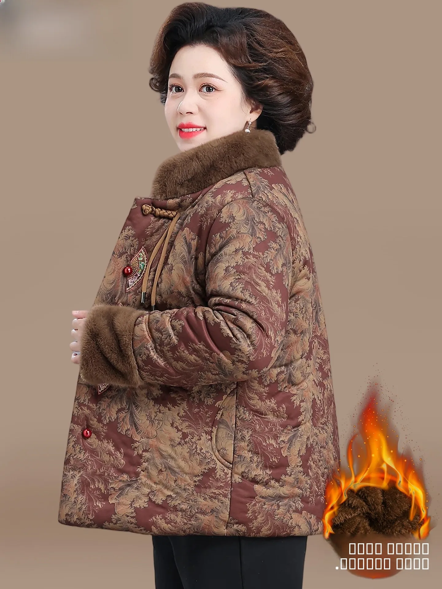 

Утепленная хлопковая куртка для женщин среднего и старшего возраста, зимняя одежда, теплая, ветрозащитная, кардиган для бабушек