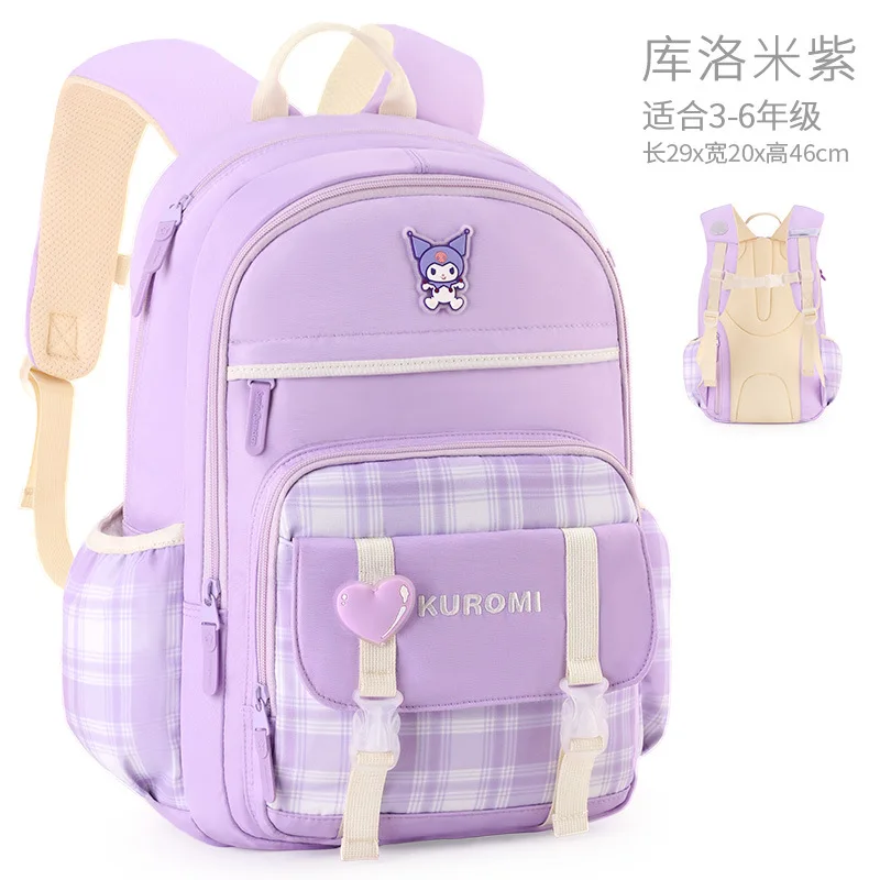 Sanrio Student School Bag Backpack Backpack Lightweight New Air Cushion Cartoon School Bag My Melody Kuromi Student Gift