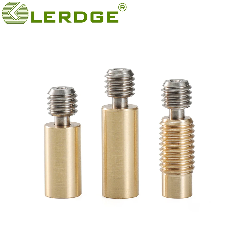 

LERDGE 1/5/10pcs Titanium Alloy Brass Heat Break Bi-metal Hotend Throat 1.75MM Plating Tube For Ender 3 CR-10 3D Printer