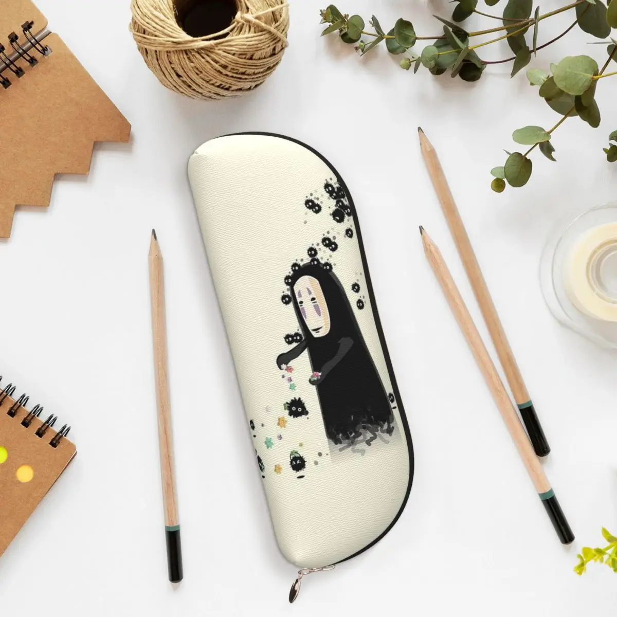 Estuche para lápices Soot Studio Ghibli, portalápices, suministros de papelería, caja grande para bolígrafos, bolsa para lápices para regalos de niños