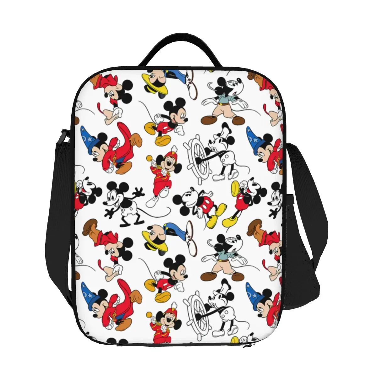 Custom Mickey Mouse Pattern Lunch Bag Women Cooler Warm Insulated Lunch Box for Kids School Children