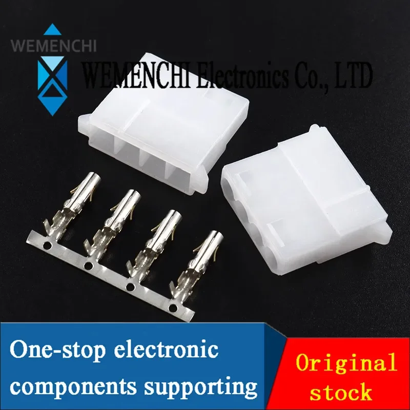 10 Set 5.08mm Connector Large 4 Pin Computer ATX IDE Power Connector Plug Male Female Housing + Male Female Terminal