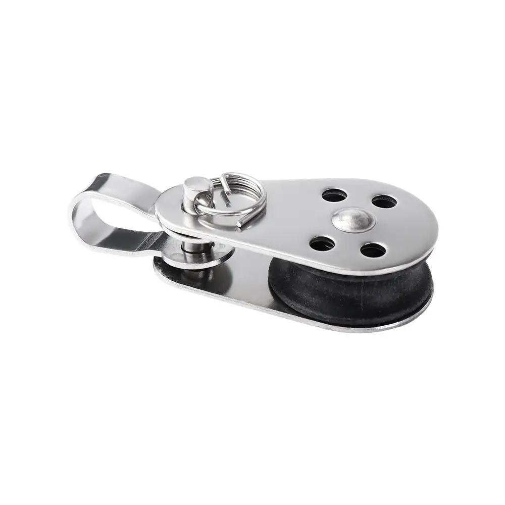 For Crane Marine Sailing Fixed Traction Pulley Bearing Lifting Wheel Tools 25mm Stainless Steel Pulley Kayak Boat Accessories