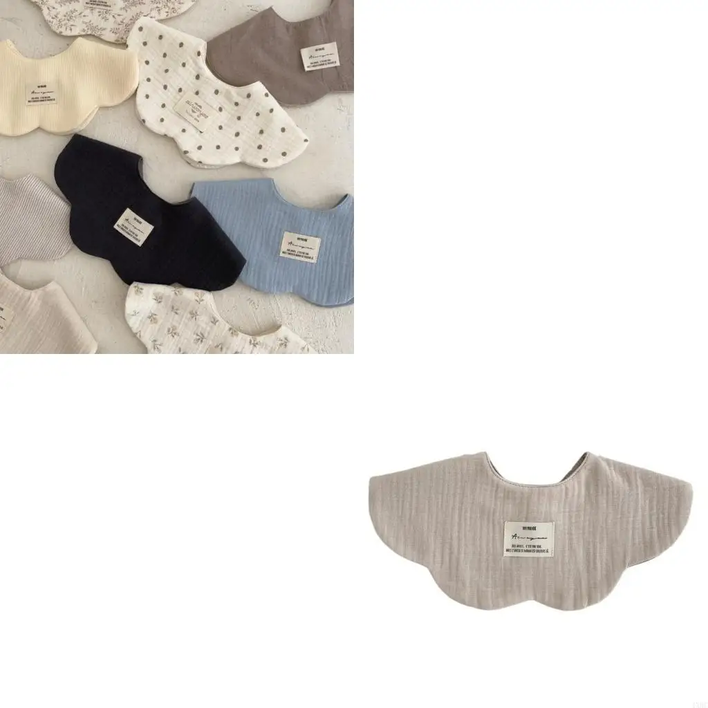 

Симпатичные детские нагрудники на 360 ° votate мягкие детские бандана муслиновые слюни для слюни лепестки.