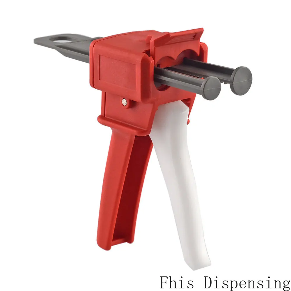 

Epoxy Resin AB Glue Caulking Gun/Cartridge 50ml 2:1 and 1:1 Universal Manual Dispense Mixing Gun Adhesive Bonding Extrusion Tool