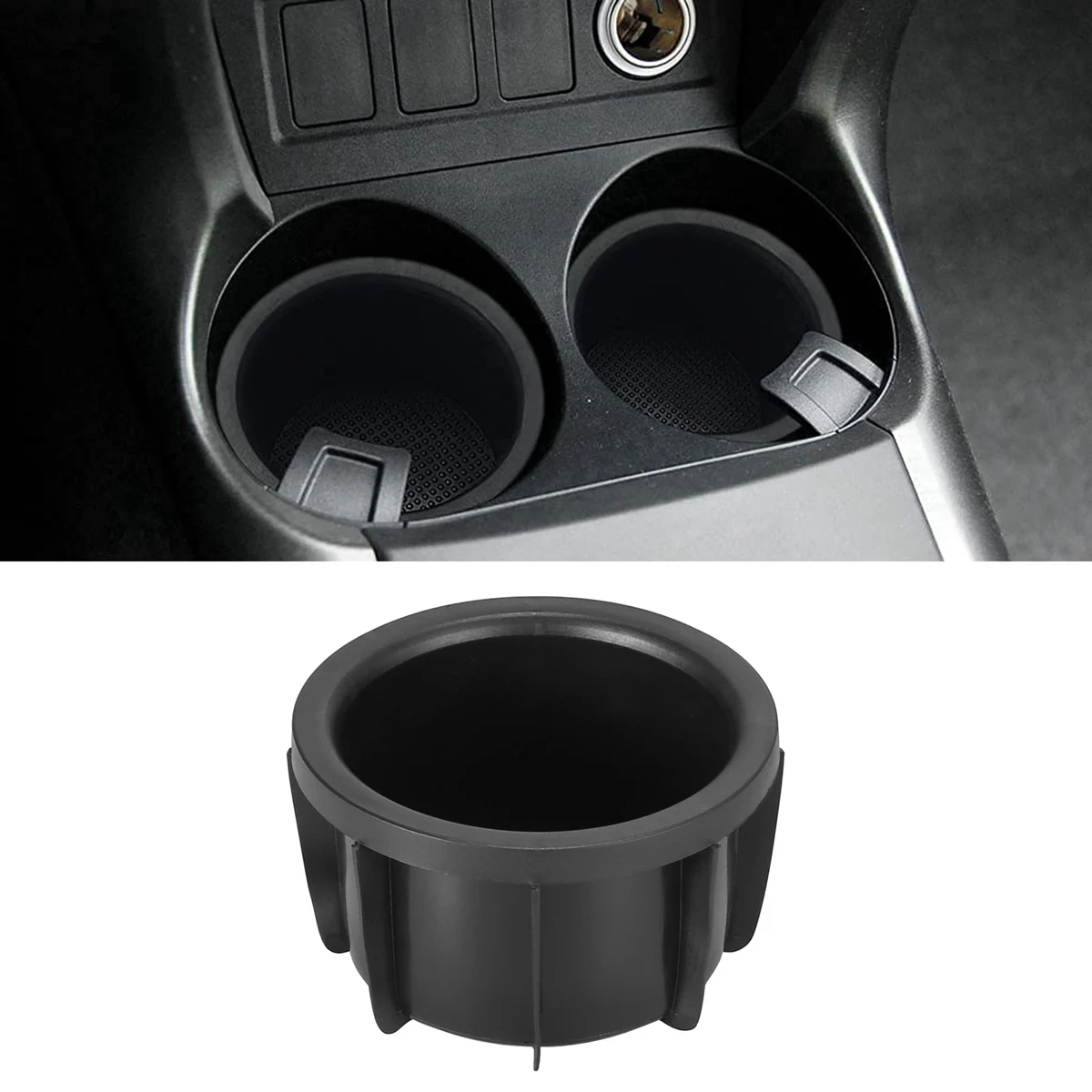 Center Console Rubber Cup Holder Inserts 55618-42040 for Toyota RAV4 2006-2012