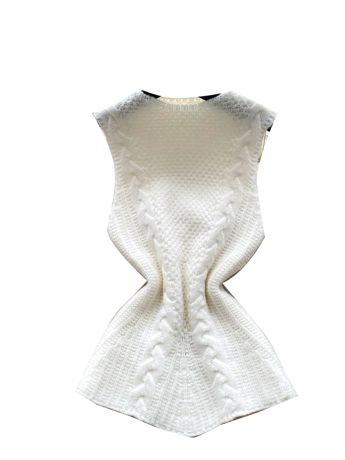 Chaleco de punto adelgazante para mujer, camiseta sin mangas ajustada versátil con diseño de giro Vintage, sensación de alta gama