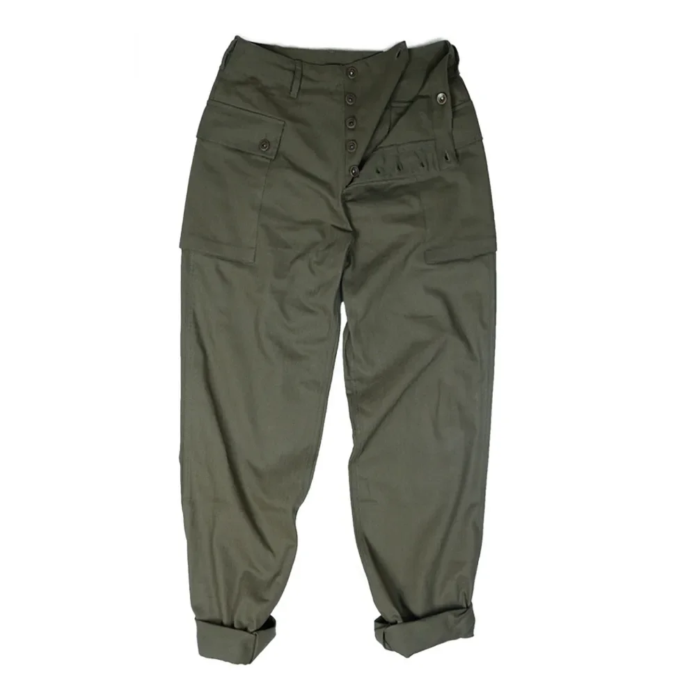 P44 Navy Marine Crops Pants, Tactical Replica, WW2 US Army Trousers,   HBT Field Cotton Straight American Pants