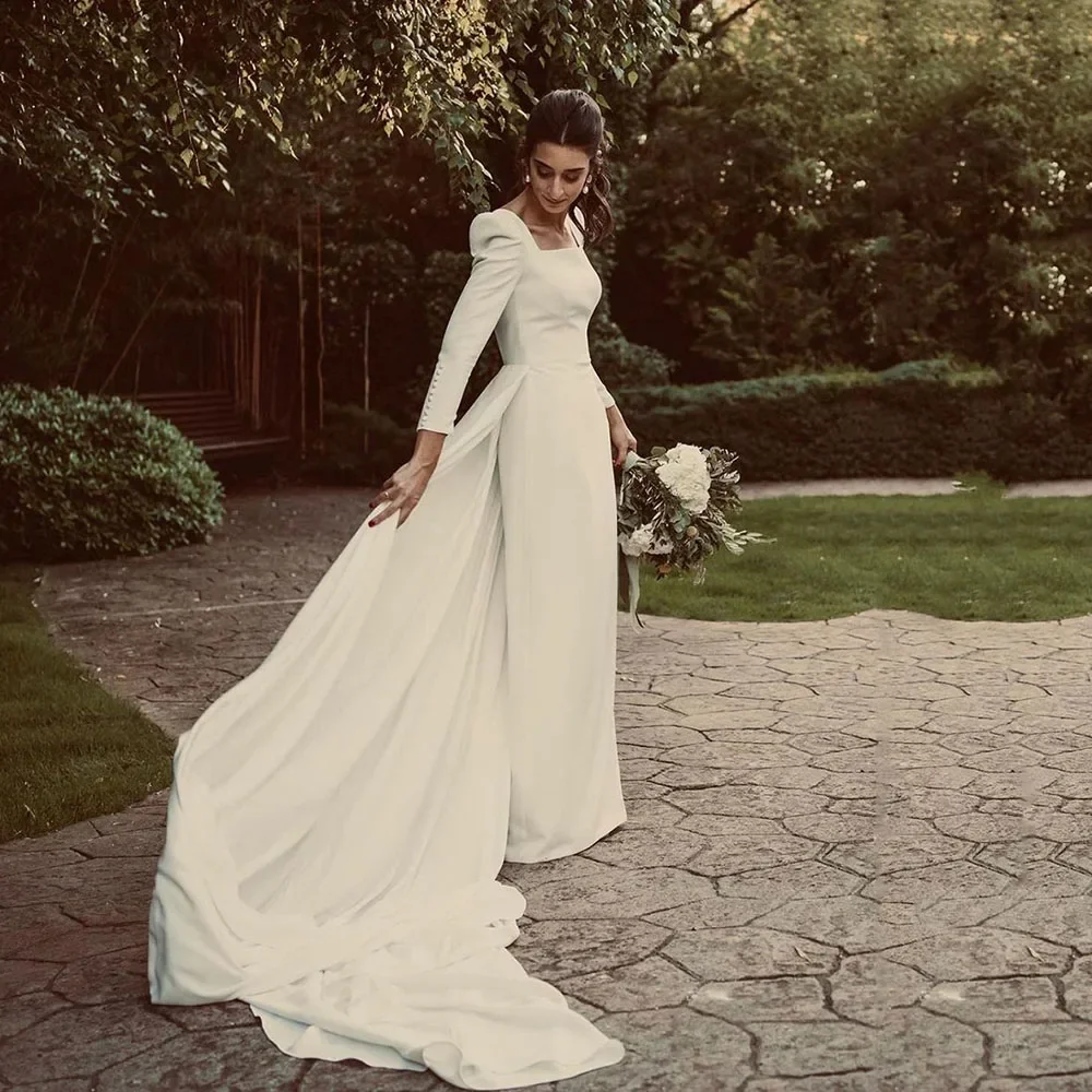 

Индивидуальное свадебное платье русалки с лямкой на шее в стиле бохо, сексуальное мягкое свадебное платье с открытой спиной, простой модный халат высокого качества, классический элегантный