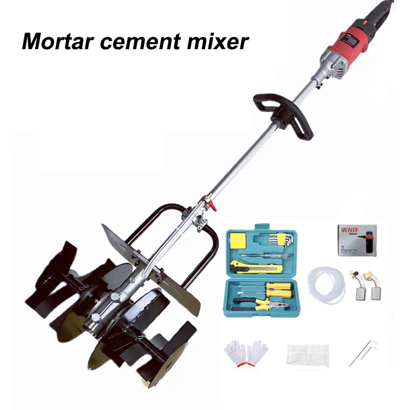 9800W Mortar Cement Mixer Cement Concrete Blender High Power Equipment Home Lime Sand Paving Electric Mortar Mix Ash Tool