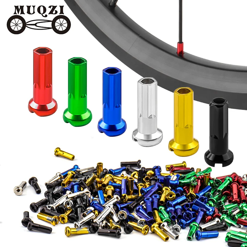 MUQZI 50pcs Spoke Nipples Bike Wheel Spoke Nipples End Tips Caps