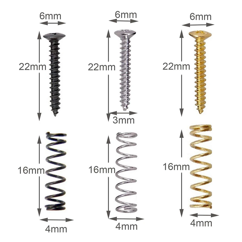 

Pickup Screw Spring Guitar Set Screws and Springs Straight Replacement Electric