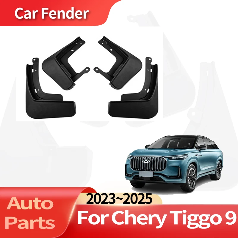 

Автомобильные аксессуары для Chery Tiggo 9 2023 ~ 2025, подкладка, автомобильный брызговик, защита от песка, брызг, грязезащитная щетка, безотбойная установка, автомобильные инструменты