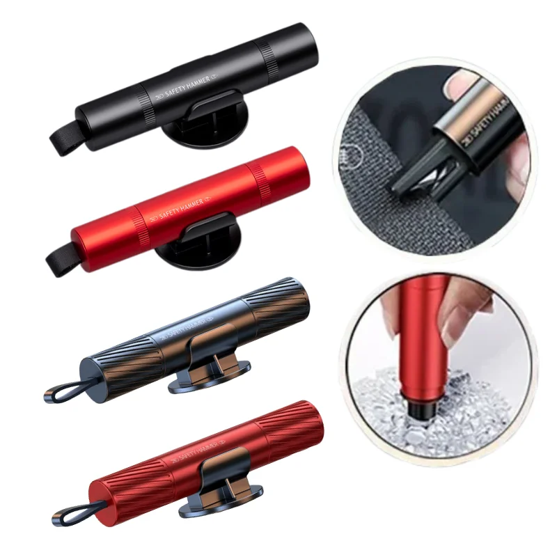 New 2 in 1 Car Safety Hammer Emergency Window Breaker Seat Belt Cutter Tip Escape Rescue Tool Vehicle Auto Safety Kits Accessory