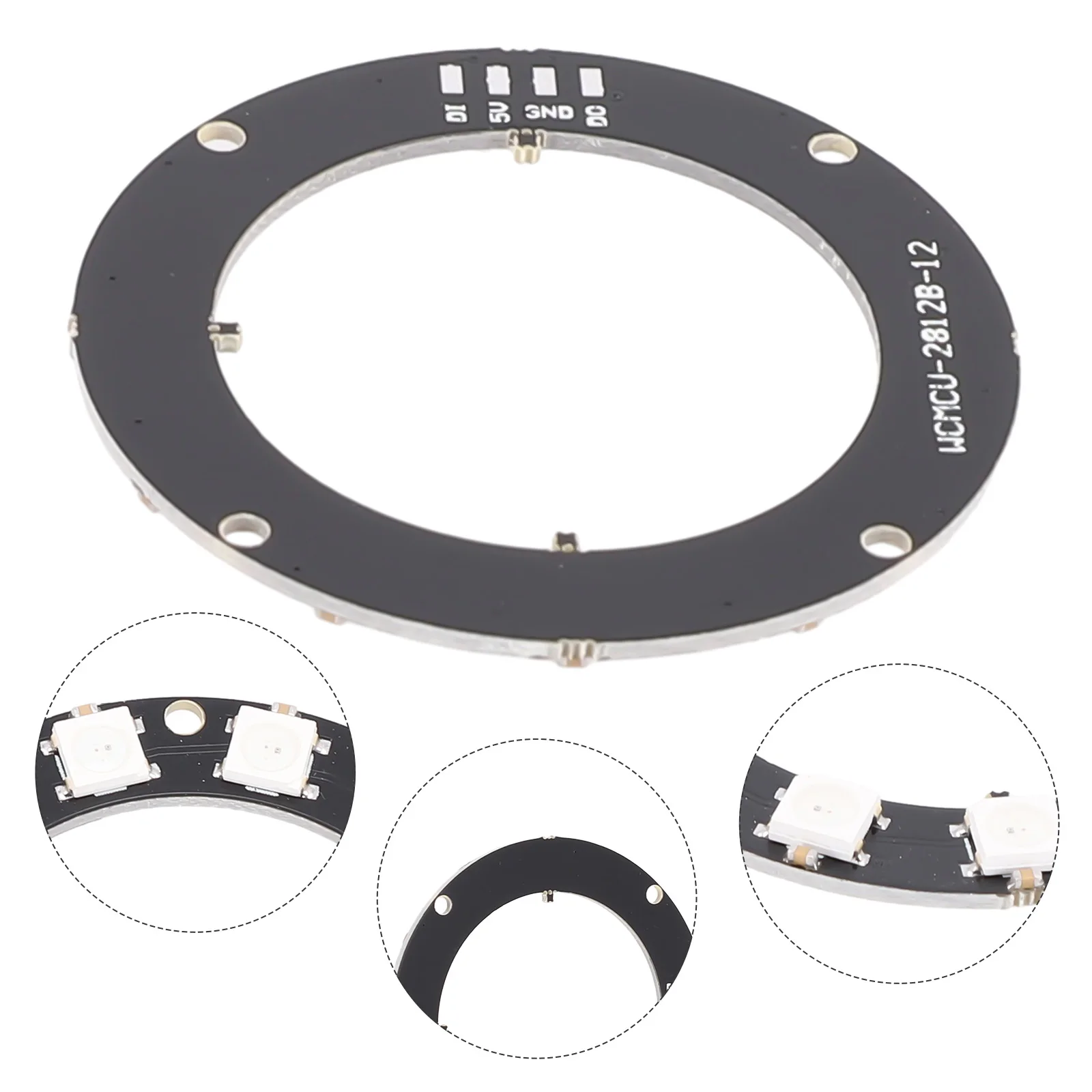 5V LED Ring Individuell adressierbare RGB LED NeoPixel Ring für WS2812 Vollfarb-Treiberlampe tragbar für Heimdekoration – Detail 2