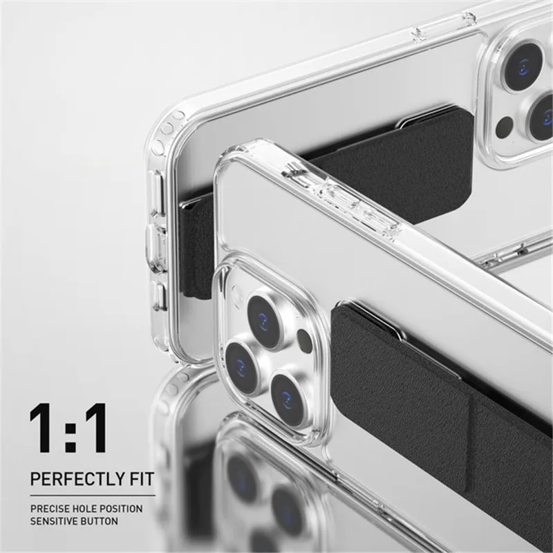 For iPhone 15 14 13 12 11 Pro Max Magnetic Phone Stand Case for Carcasa Apple 16 아이폰 케이스 11 מגן לאייפון Wrist Strap Holder Cover