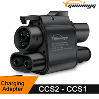 GUWIEYG CCS2 to CCS1 Adapter From CCS2 Charger to CCS1 EV CCS2 to CCS1 Electric Vehicle Charger DC Fast Ev Charging Adapter