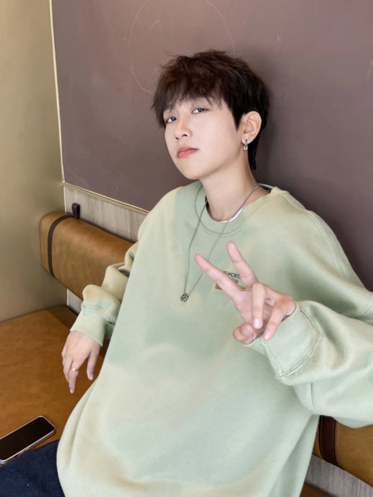 

Мужская толстовка в американском ретро-стиле с длинным рукавом, осенний топ, модный брендовый лонгслив большого размера для молодежи