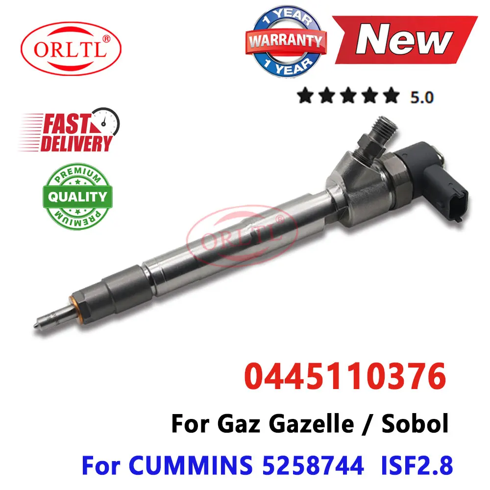 New 0445110376 Diesel Injector 5258744 5309291 Common Rail Nozzle 0 445 110 376 For BOSCH Cummins ISF2.8 0445 110 376