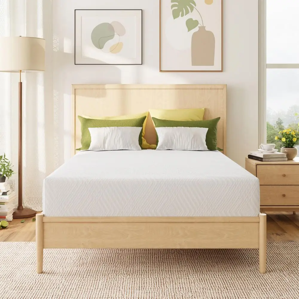 Full Mattress in a Box, 10 inch Mattresses for Platform Bed Double Size Daybed Bunk, Green Tea Memory Foam Medium Firm