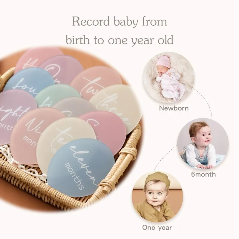 

Acrylic Balloon Photography Props Baby Photography Accessories Newborn Birth Commemorative Birthday Milestones Baby Gifts