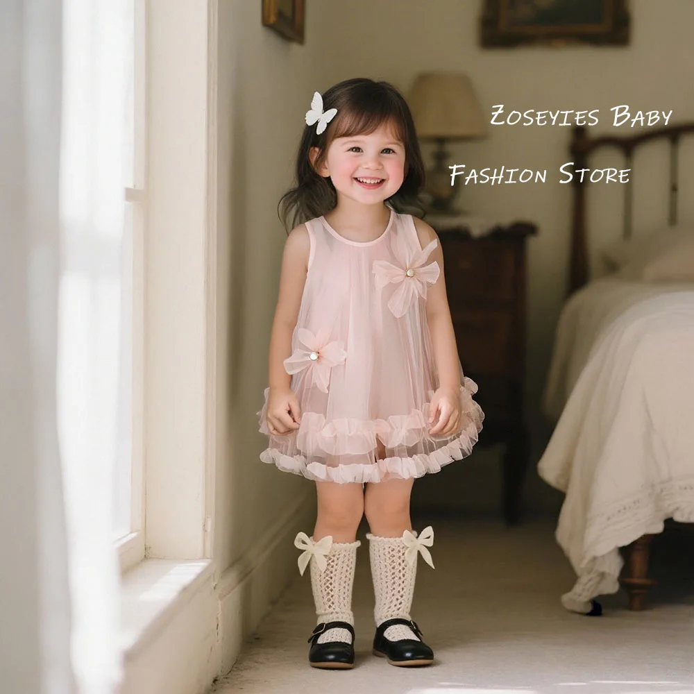 

Платье для девочек, летнее сетчатое платье без рукавов для маленьких девочек, милое однотонное платье принцессы для девочек, одежда для маленьких девочек