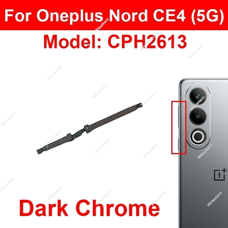 Power Volume Side Button For Oneplus Nord 3 N10 N30 CE4 5G Side Button On Off Power Volume Up Down Side Keypad Repair Parts