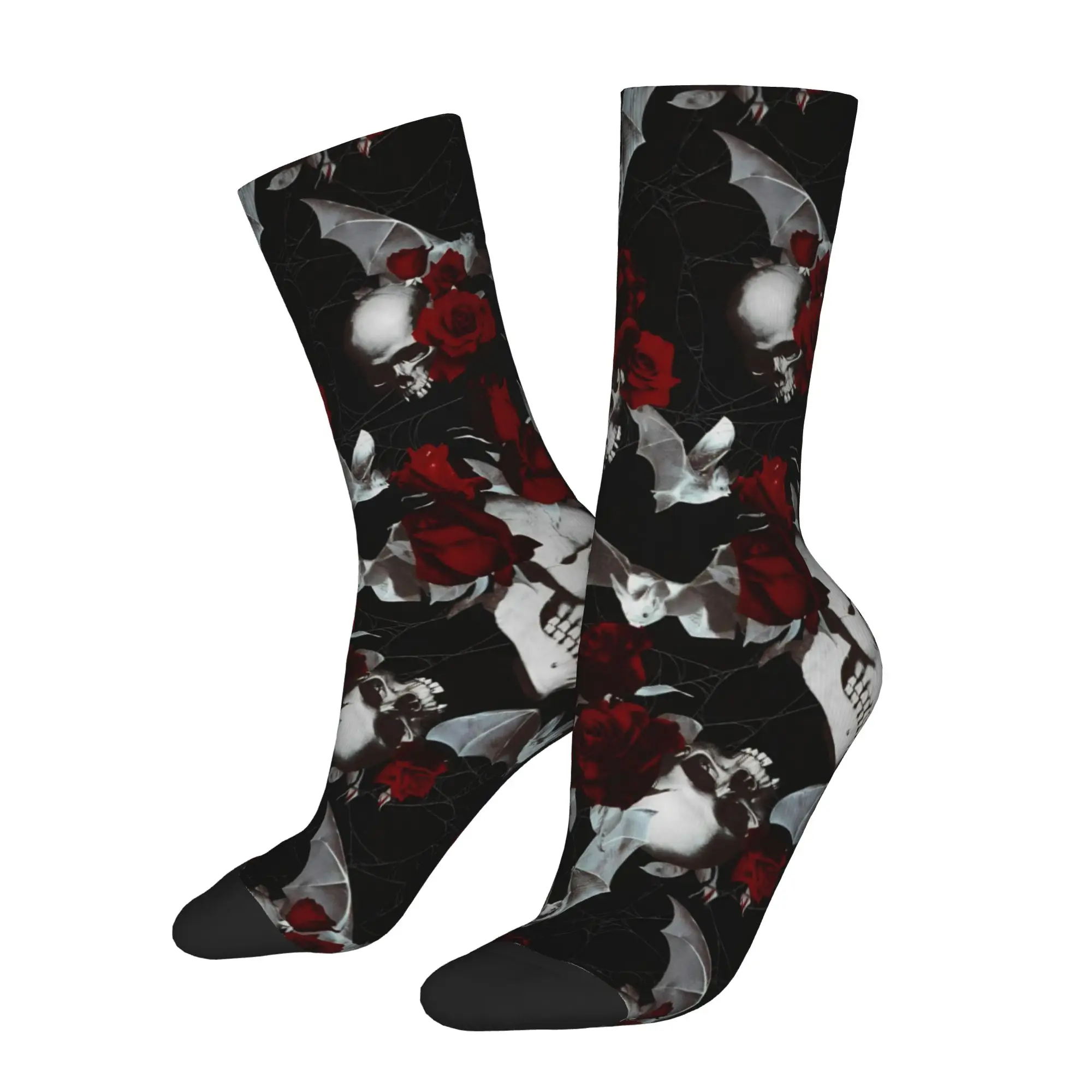 Winter Warm Retro Women Men Halloween Gothic Socks HAUNTED GARDEN Breathable Basketball Socks