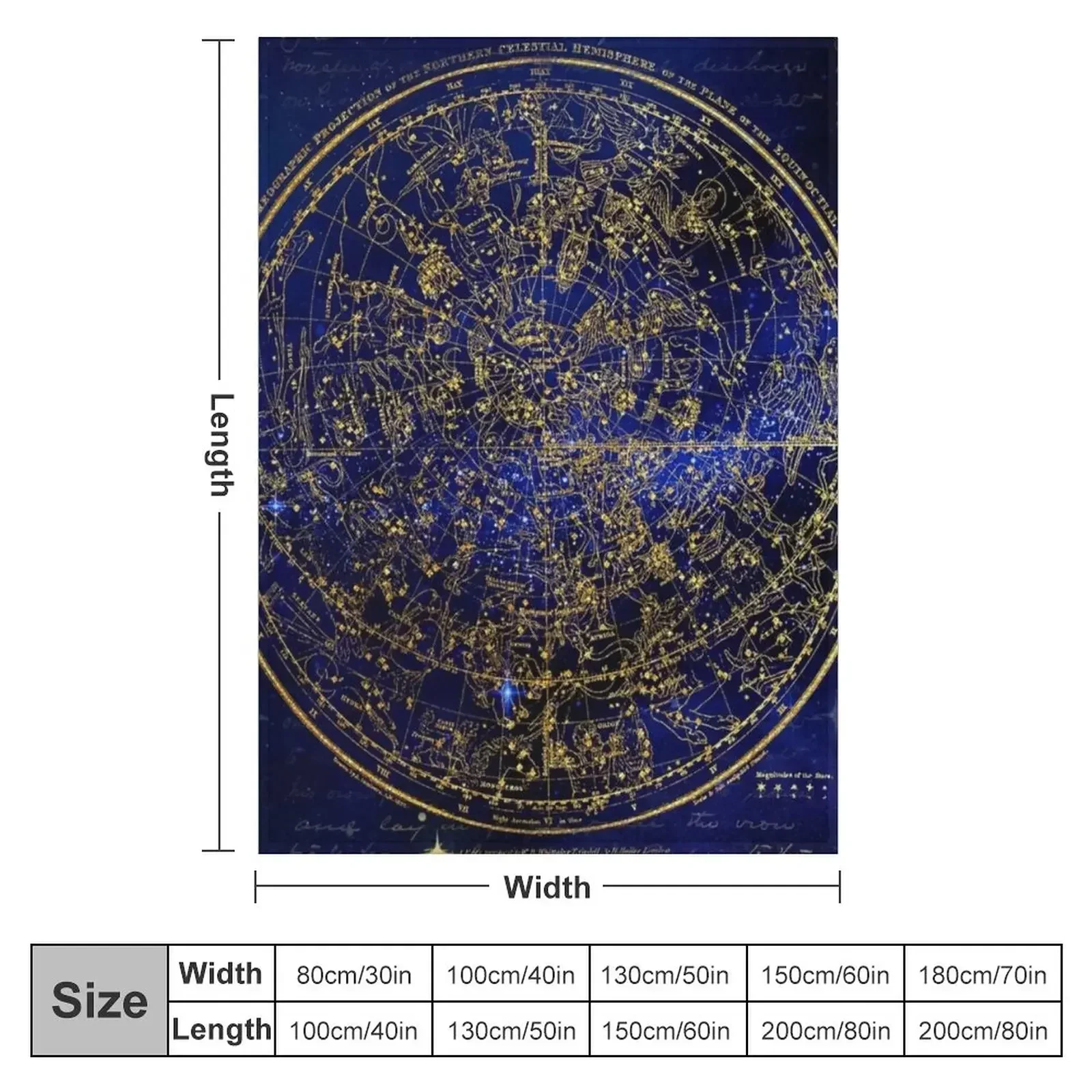 Northern Hemisphere Constellations Star Map Throw Blanket Bed Thermals For Travel Loose Vintage Blankets