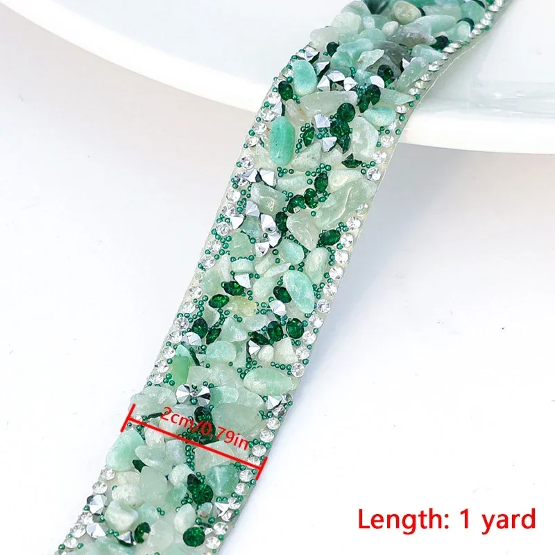 1Yard Crystal Trim Self Adhesive Colorful Rhinestone Strip Sewing Drill Tape DIY Clothing Bridal Dress Rhinestones Arts Crafts